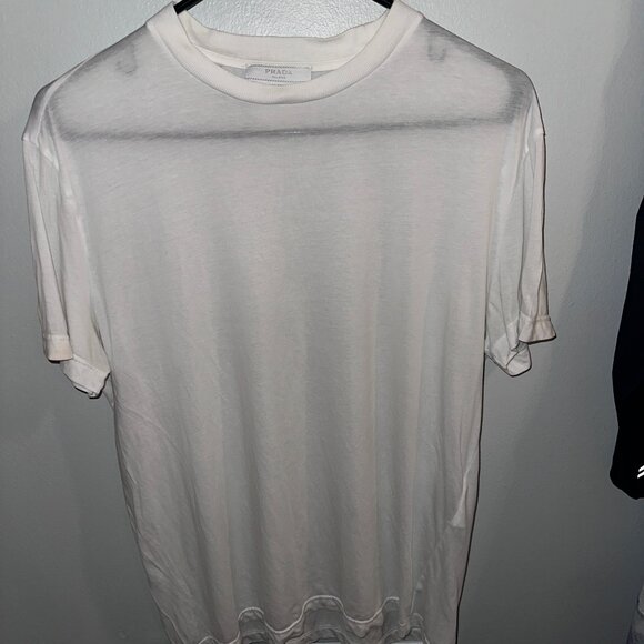 Prada Basic White T-Shirt - Men's Medium - Picture 1 of 6